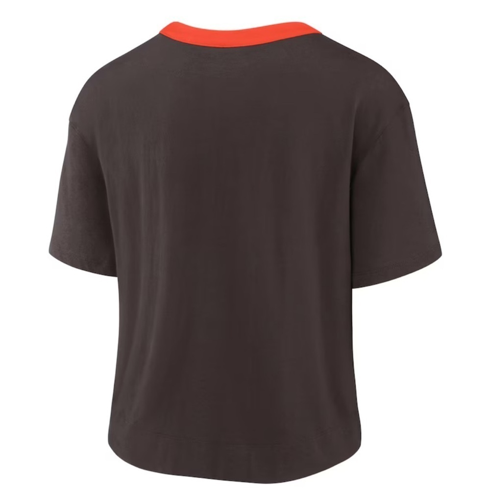 Cleveland Browns Nike Women's High Hip Fashion Cropped Top - Picture 3 of 6